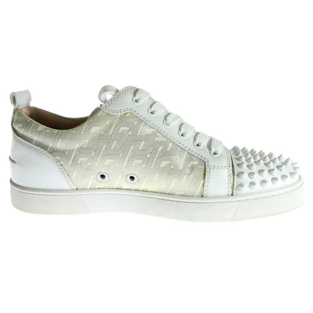 CHRISTIAN LOUBOUTIN(クリスチャンルブタン) スパイクスタッズ レザーローカットスニーカー ホワイト
