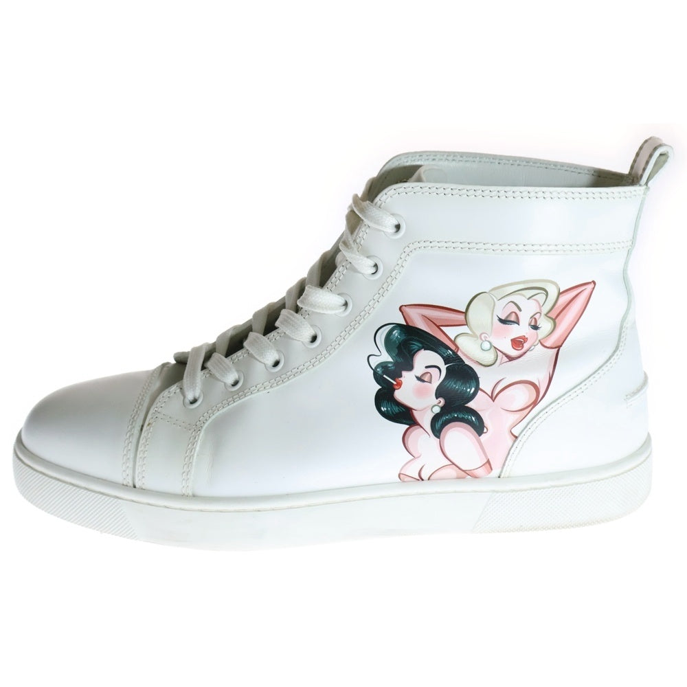CHRISTIAN LOUBOUTIN(クリスチャンルブタン) LOUPIN UP DONNA ルーパン アップ ドンナ レザーハイカットスニーカー ホワイト 1220245
