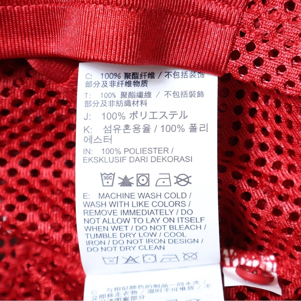 SUPREME(シュプリーム) 24SS ×NIKE MESH SHIRT ナイキ メッシュ オープンカラー 半袖シャツ レッド FQ0346-687