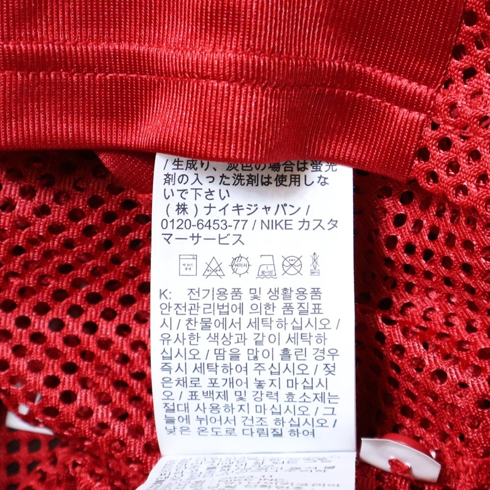 SUPREME(シュプリーム) 24SS ×NIKE MESH SHIRT ナイキ メッシュ オープンカラー 半袖シャツ レッド FQ0346-687