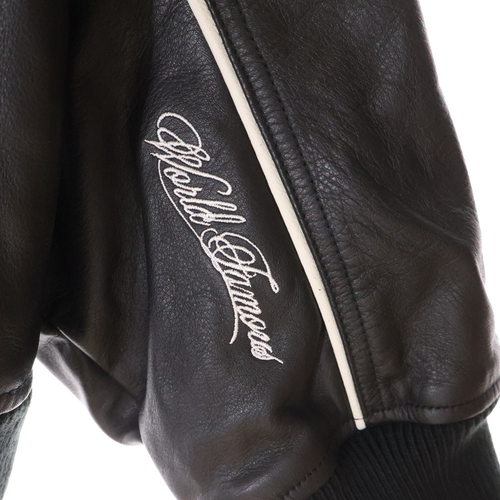 SUPREME(シュプリーム) 25SS×NIKE LEATHER VARSITY JACKET ナイキ バーシティ レザージャケット ブラック HF9634-010