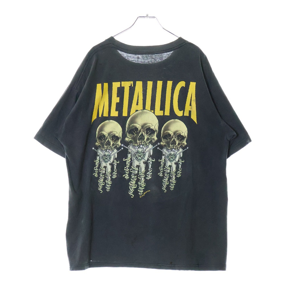 VINTAGE(ヴィンテージ) 90S VINTAGE METALLICA PUSHEAD FIXXXER ヴィンテージ メタリカ パスヘッド フィクサー 両面プリント クルーネック 半袖Tシャツ カットソー ブラック