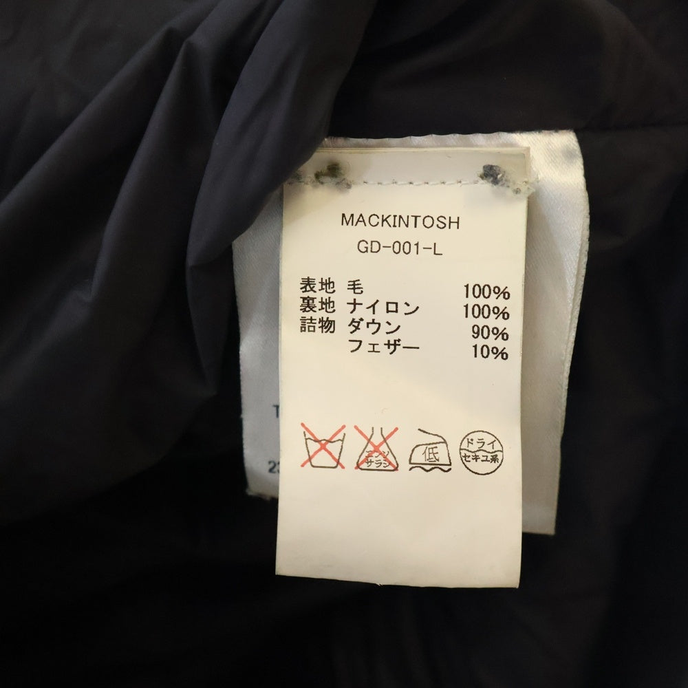 MACKINTOSH(マッキントッシュ) ウール ジップアップ ダウンコート ネイビー GD-001-L