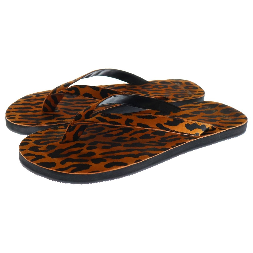 WACKO MARIA(ワコマリア) 22SS EL NIDO FLIPS / SUEDE LEOPARD BEACH SANDALS エルニドフリップス スウェード レオパード ビーチサンダル オレンジ