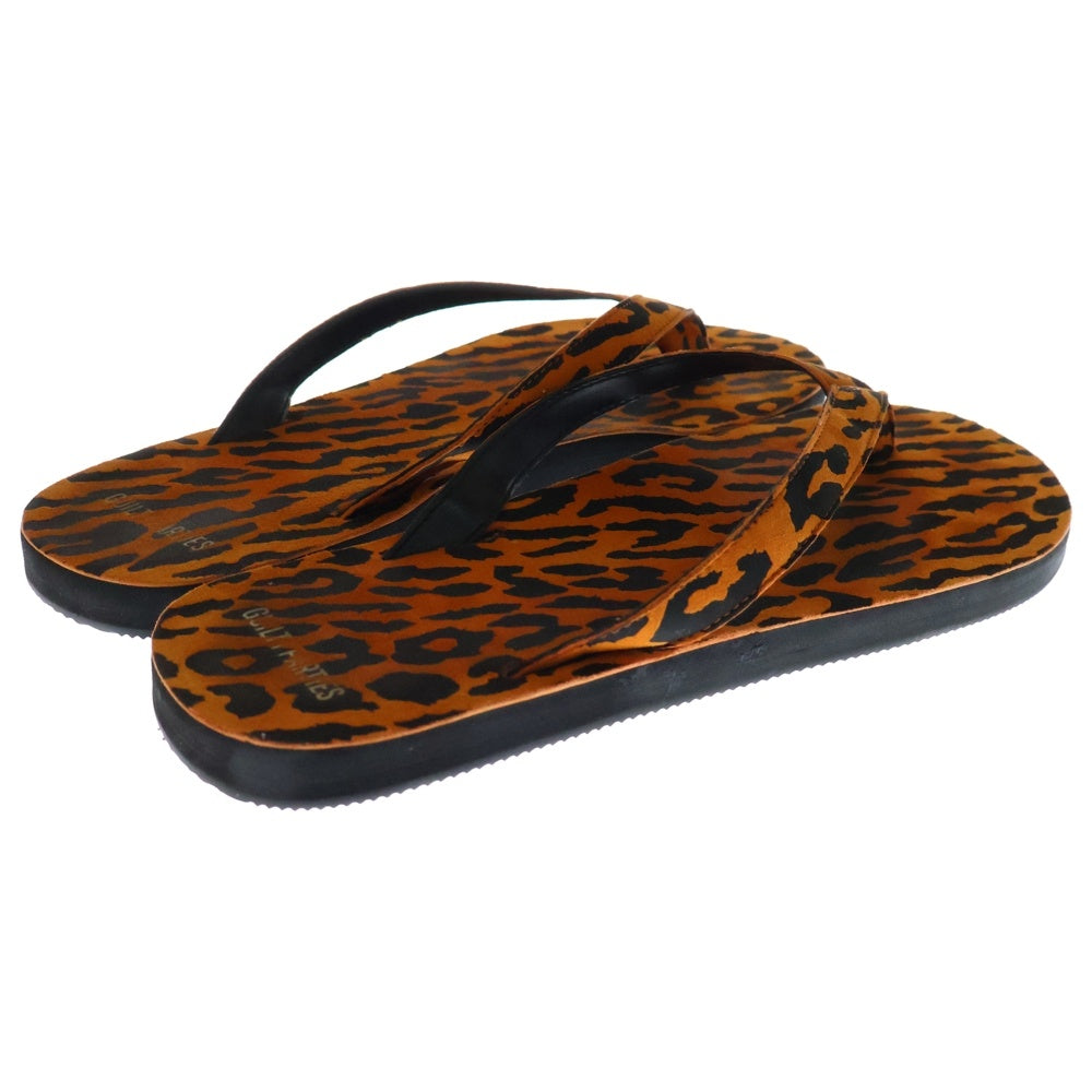 WACKO MARIA(ワコマリア) 22SS EL NIDO FLIPS / SUEDE LEOPARD BEACH SANDALS エルニドフリップス スウェード レオパード ビーチサンダル オレンジ