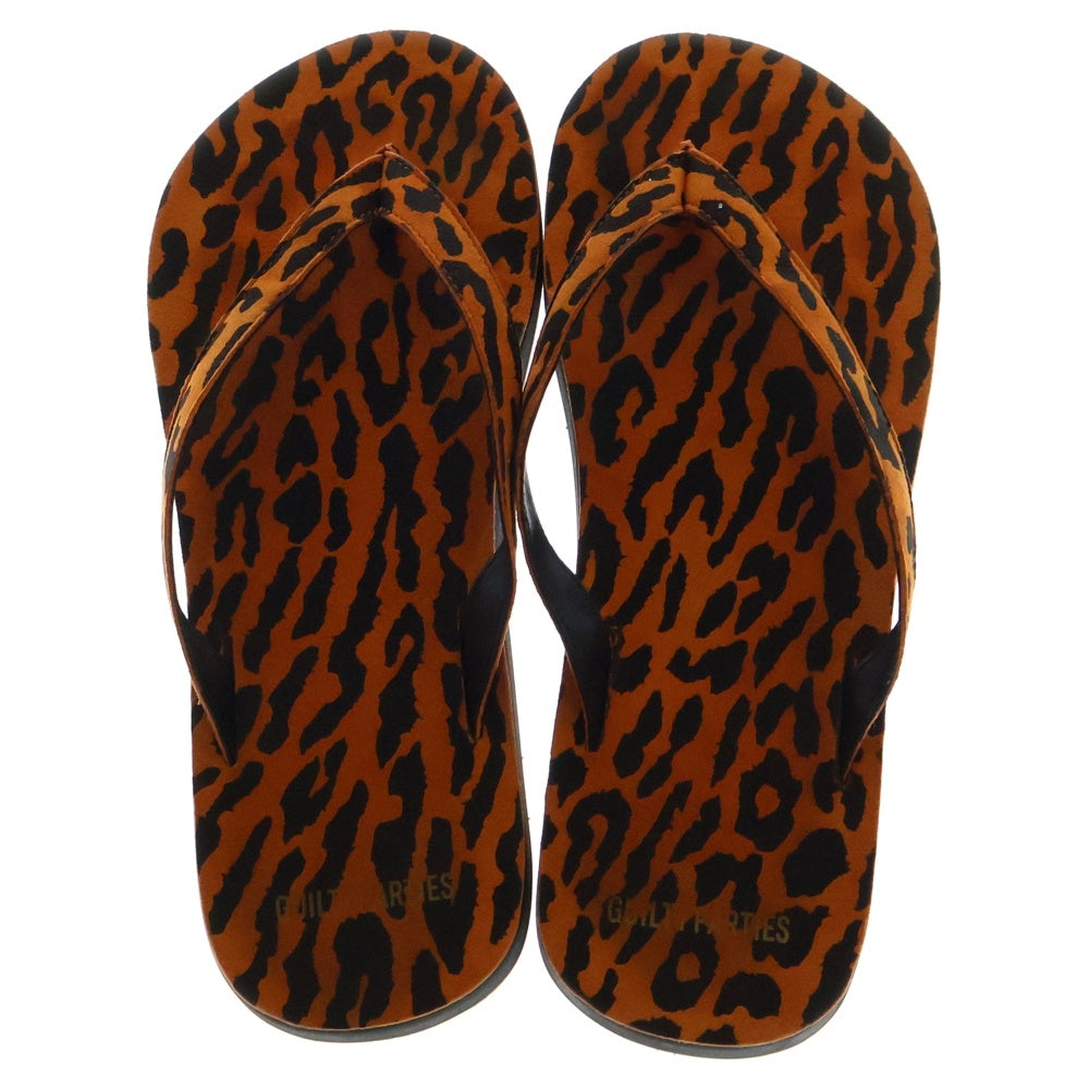 WACKO MARIA(ワコマリア) 22SS EL NIDO FLIPS / SUEDE LEOPARD BEACH SANDALS エルニドフリップス スウェード レオパード ビーチサンダル オレンジ