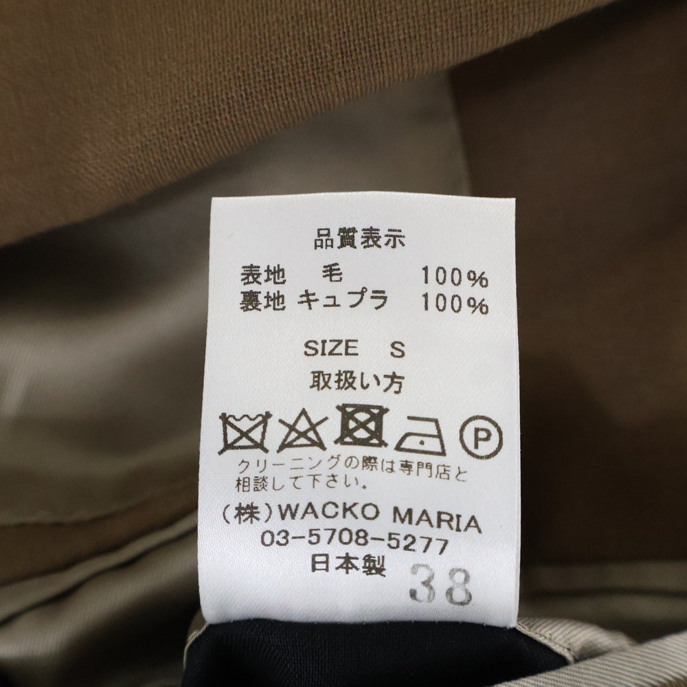 WACKO MARIA(ワコマリア) DORMEUIL SINGLE BREASTED JACKET ドーメル シングルブレストジャケット テーラード ベージュブラウン