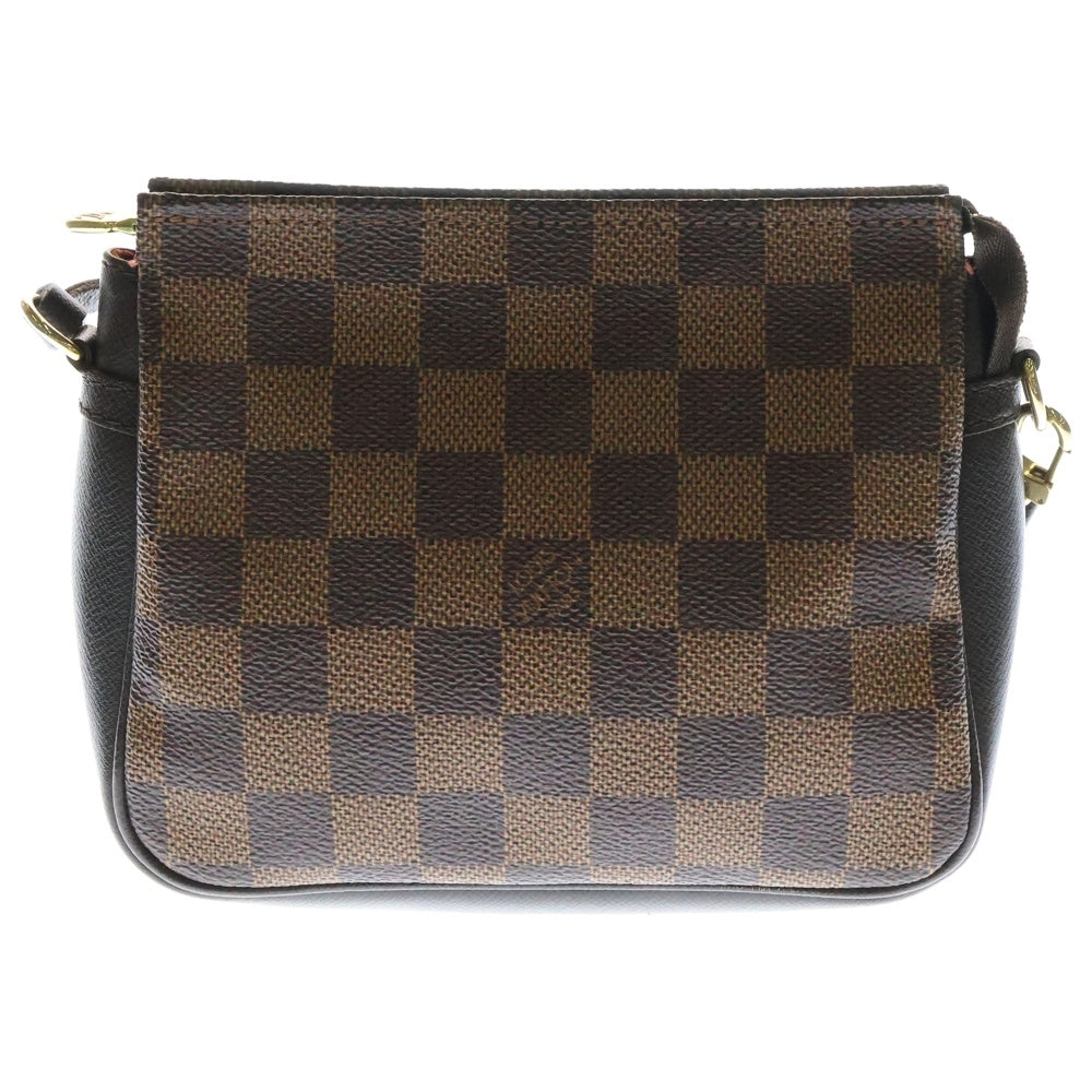 LOUIS VUITTON(ルイヴィトン) ダミエ トゥルース メイクアップポーチ レザー ハンドバッグ ゴールド金具 ブラウン レディース SP0939 N51982