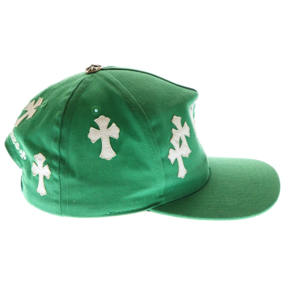 CHROME HEARTS(クロムハーツ) CH HAT クロスパッチ ベースボールキャップ 帽子 グリーン/ホワイト