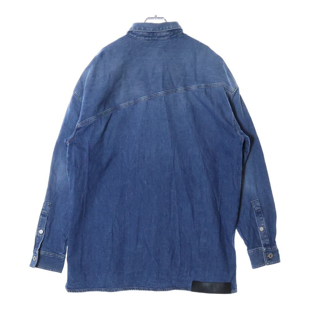 LOEWE(ロエベ) 22AW スラントオーバーシャツ 長袖ボタンダウンデニムシャツ インディゴ H526Y05X17