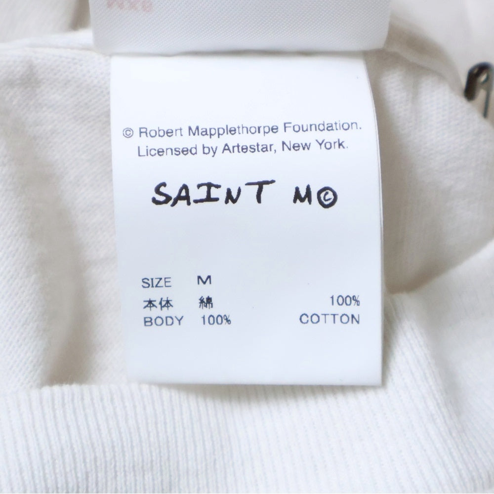 SAINT MICHAEL(セントマイケル) 25SS ×Robert Mapplethorpe PICTURES MT_SS TEE ロバートメイプルソープ ピクチャーズ フォトプリント クルーネック 半袖Tシャツ カットソー SM-HR8-0000-C18
