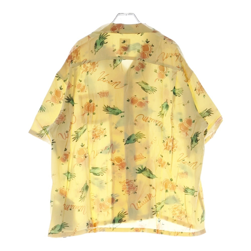 VISVIM(ヴィスヴィム) 22SS WALLIS SHIRT S/S SUNNYBIRD ウォリス サニーバード レーヨン オープンカラー半袖シャツ イエロー 0122105011017