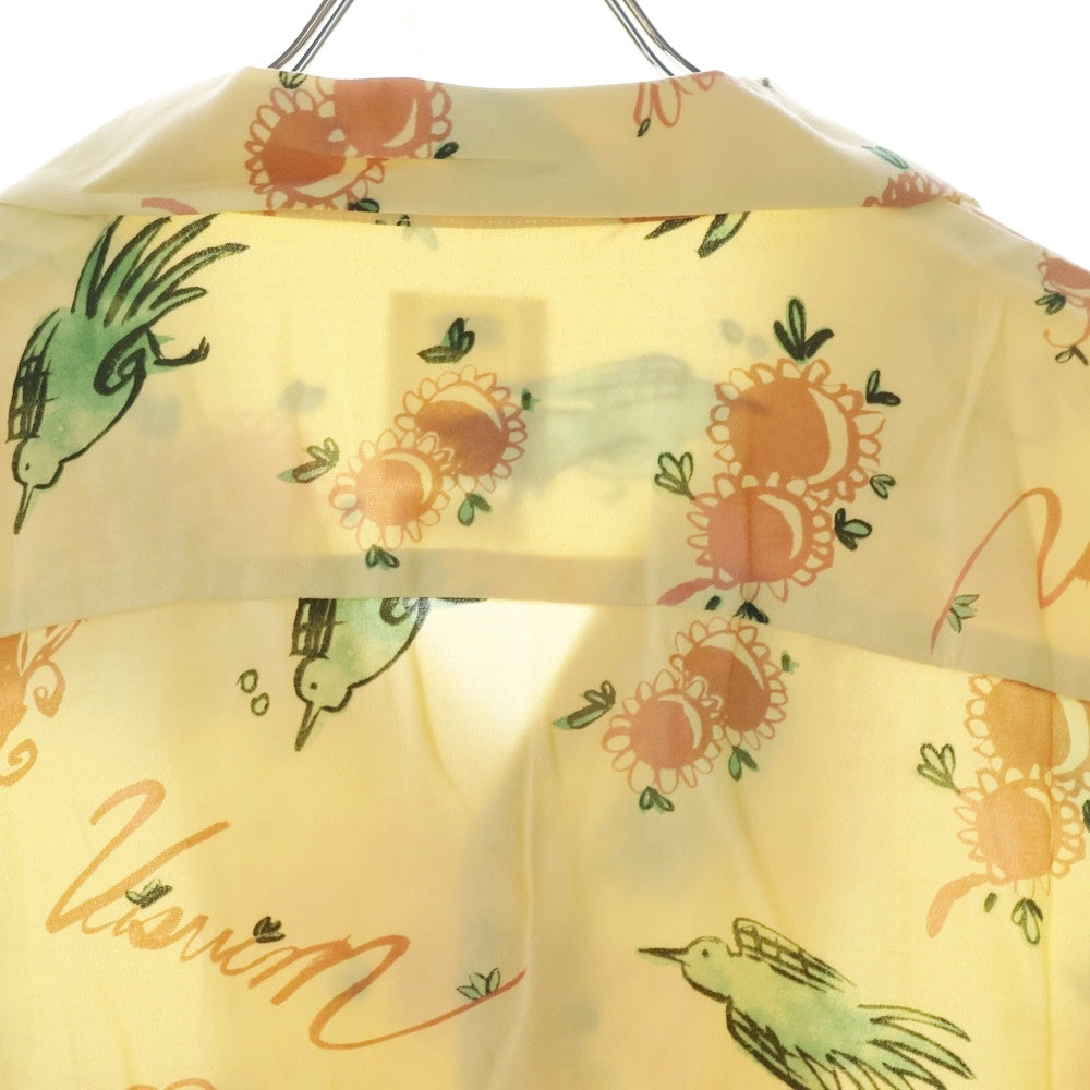VISVIM(ヴィスヴィム) 22SS WALLIS SHIRT S/S SUNNYBIRD ウォリス サニーバード レーヨン オープンカラー半袖シャツ イエロー 0122105011017