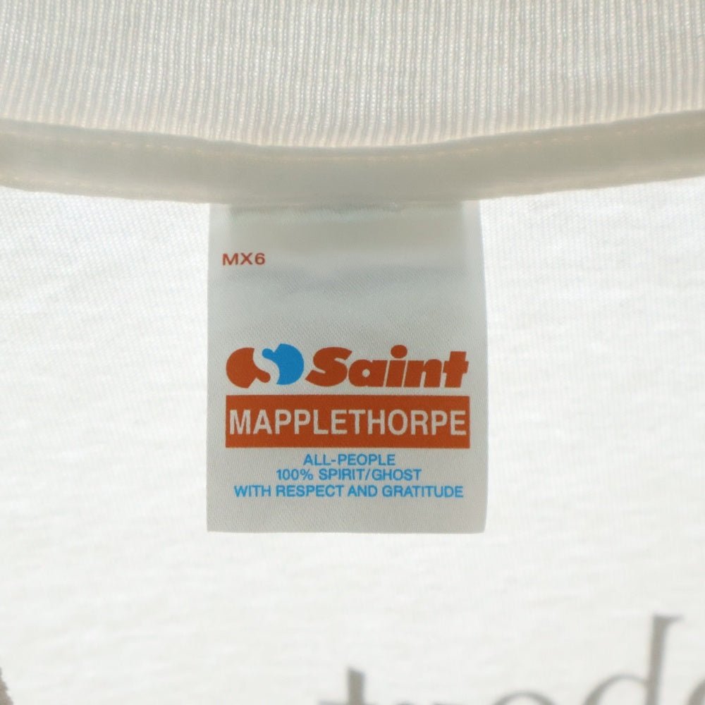 SAINT MICHAEL(セントマイケル) 25SS ×Robert Mapplethorpe CALLA LILY MT_SS TEE ロバートメイプルソープ オランダカイウ フォトプリント クルーネック 半袖Tシャツ SM-HR3-0000-C17