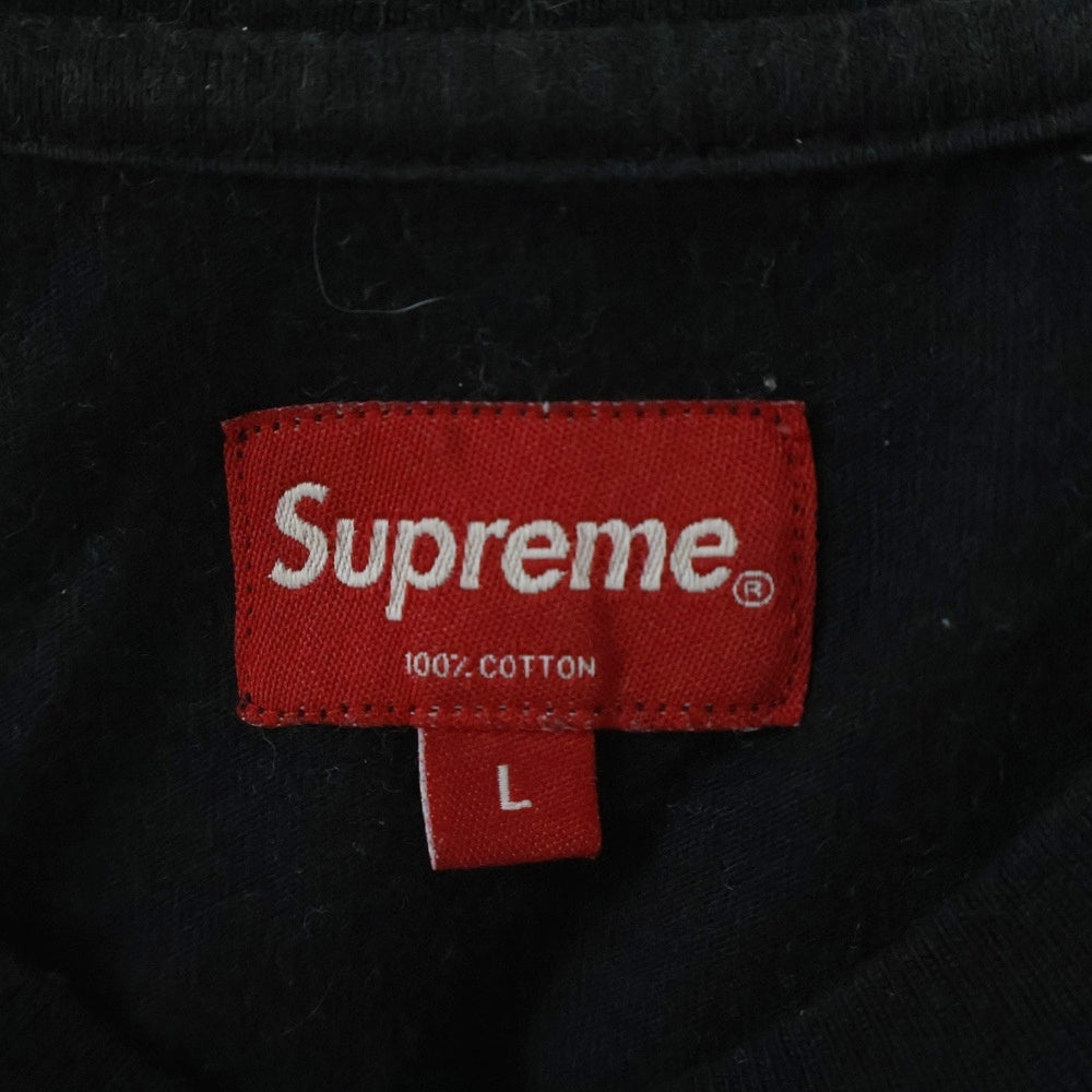 SUPREME(シュプリーム) 19AW Chrome Logo L/S Tee クローム ロゴ ロングスリーブ クルーネック長袖Tシャツ カットソー ブラック
