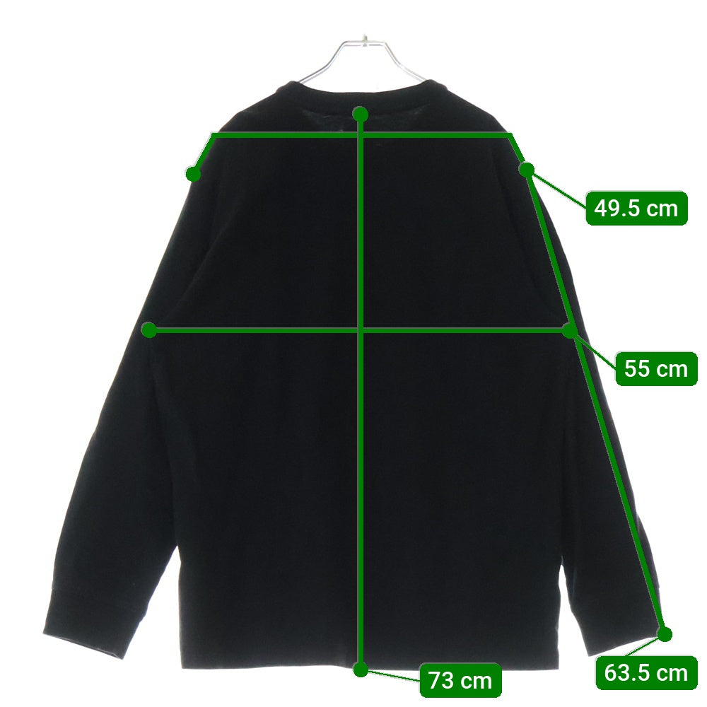 SUPREME(シュプリーム) 19AW Chrome Logo L/S Tee クローム ロゴ ロングスリーブ クルーネック長袖Tシャツ カットソー ブラック