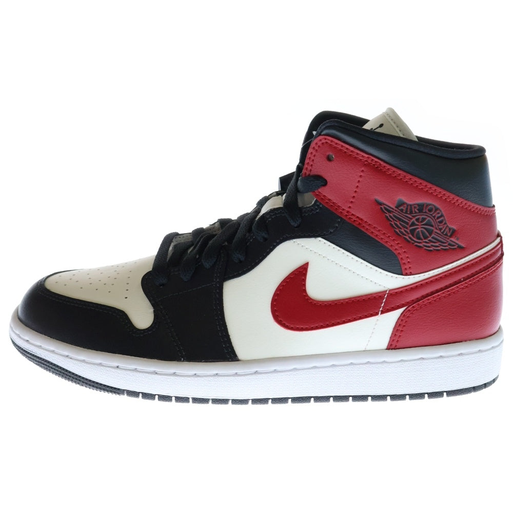 NIKE(ナイキ) WMNS AIR JORDAN 1 MID ウィメンズ エアジョーダン 1 ミッドカットスニーカー レッド/ホワイト/ブラック US10.5/27.5cm BQ6472-160