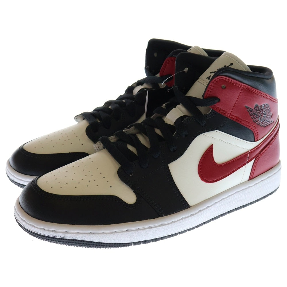 NIKE(ナイキ) WMNS AIR JORDAN 1 MID ウィメンズ エアジョーダン 1 ミッドカットスニーカー レッド/ホワイト/ブラック US10.5/27.5cm BQ6472-160