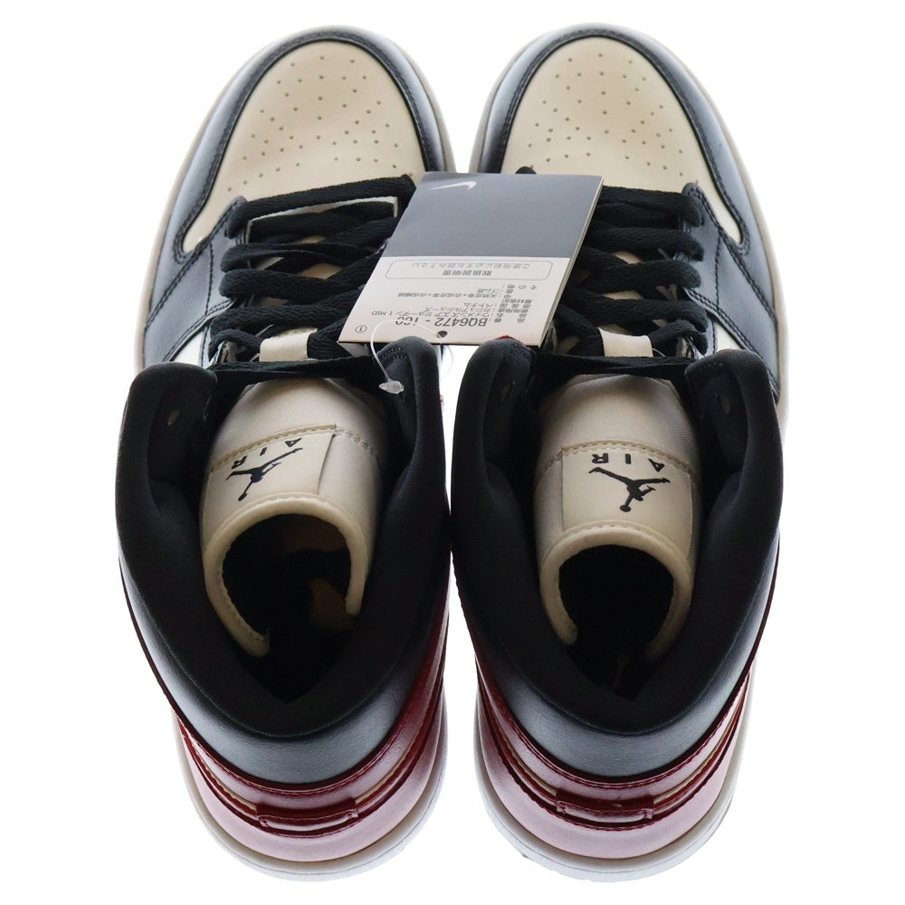 NIKE(ナイキ) WMNS AIR JORDAN 1 MID ウィメンズ エアジョーダン 1 ミッドカットスニーカー レッド/ホワイト/ブラック US10.5/27.5cm BQ6472-160