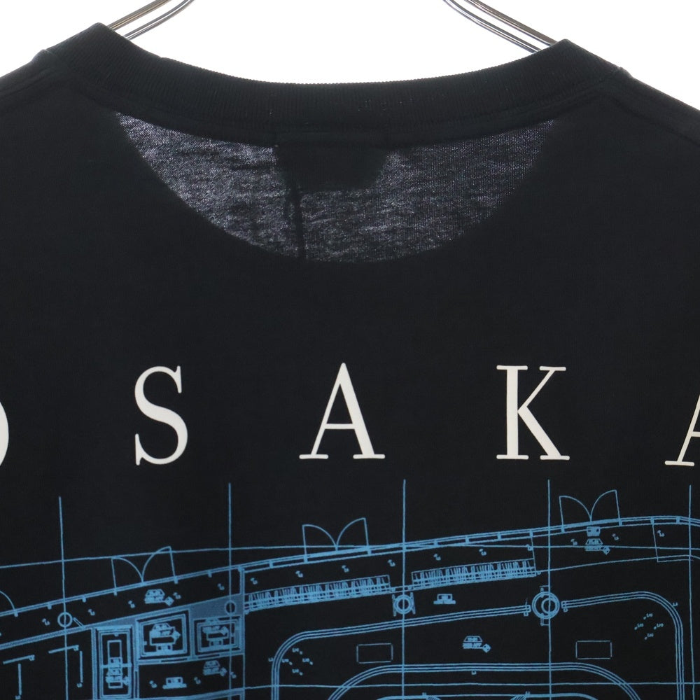 KITH(キス) OSAKA STORE FLOOR TEE オオサカ ストア フロア クルーネック半袖ポケットTシャツ カットソー バックプリント ブラック 25-073-060-0061-1-0