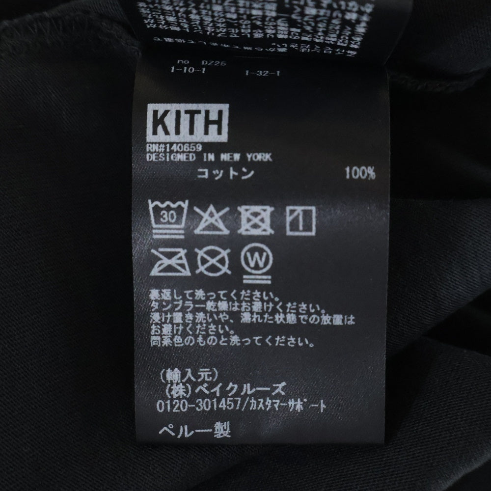KITH(キス) OSAKA STORE FLOOR TEE オオサカ ストア フロア クルーネック半袖ポケットTシャツ カットソー バックプリント ブラック 25-073-060-0061-1-0