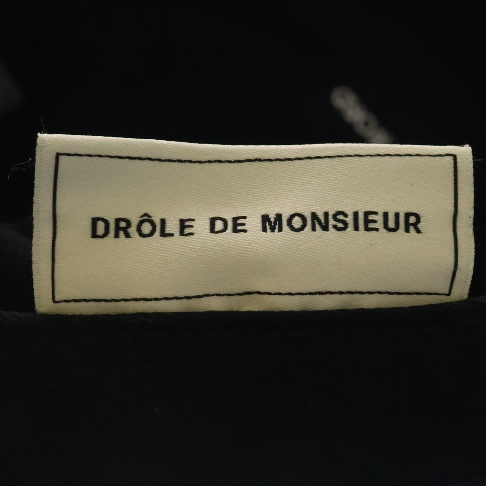 DROLE DE MONSIEUR(ドロールド ムッシュ) NOT FROM PARIS MADAME CAP フロント刺繍 ベースボールキャップ 帽子 ブラック