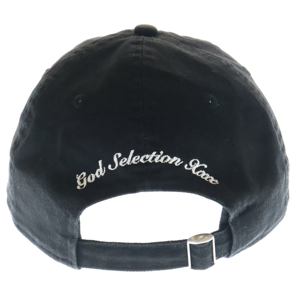 GOD SELECTION XXX(ゴッドセレクショントリプルエックス) ×NEW ERA ニューエラ ロゴ刺繍 ベースボールキャップ 帽子 ブラック