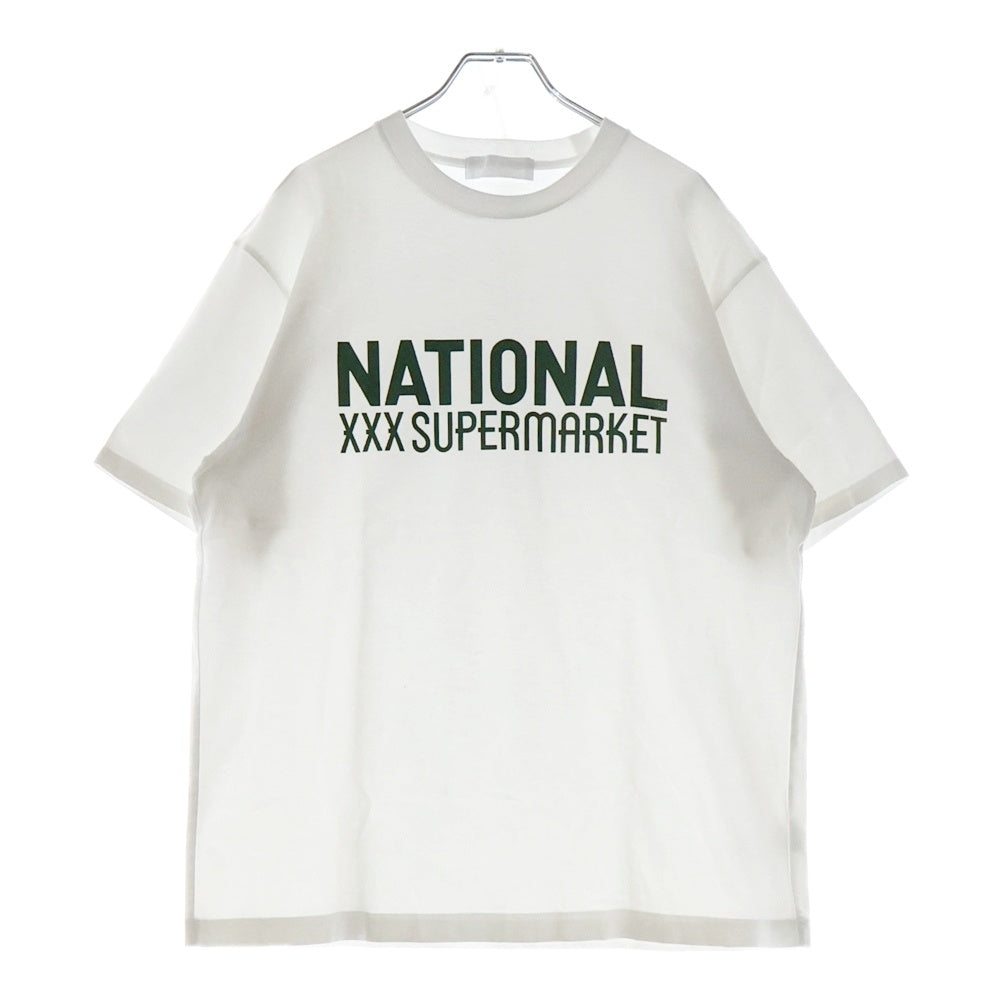GOD SELECTION XXX(ゴッドセレクショントリプルエックス) 21AW NATIONALプリントTシャツ 半袖クルーネックカットソー ホワイト GX-A22-ST-16