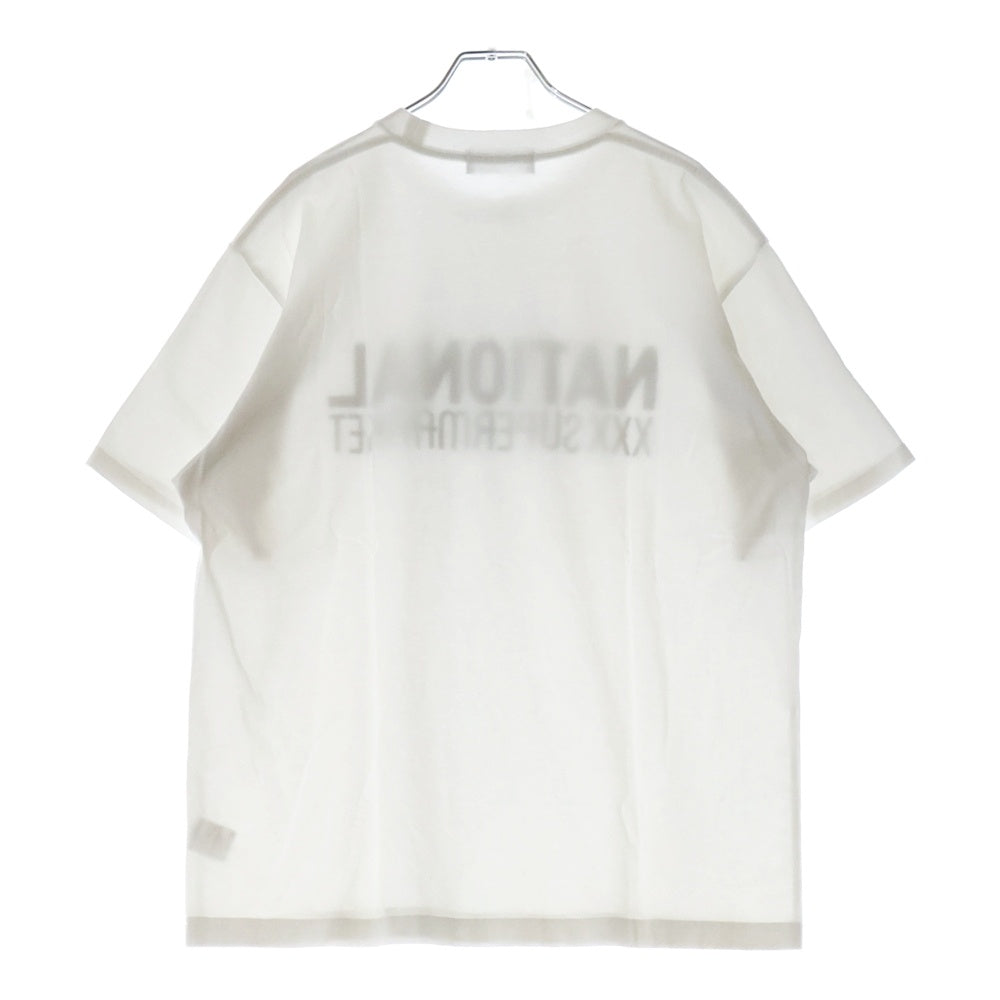 GOD SELECTION XXX(ゴッドセレクショントリプルエックス) 21AW NATIONALプリントTシャツ 半袖クルーネックカットソー ホワイト GX-A22-ST-16