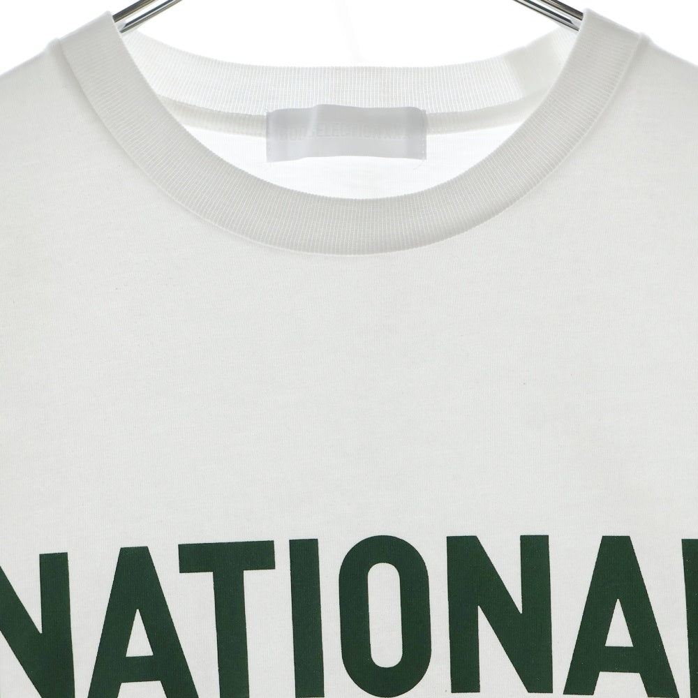 GOD SELECTION XXX(ゴッドセレクショントリプルエックス) 21AW NATIONALプリントTシャツ 半袖クルーネックカットソー ホワイト GX-A22-ST-16