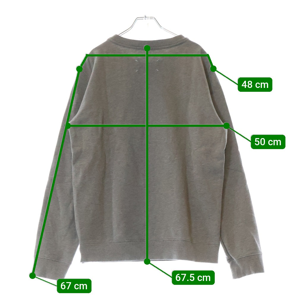 Maison Margiela 10(メゾン マルジェラ) 22SS Vガゼット クルーネックスウェットトレーナー グレー S50GU0181 S25500