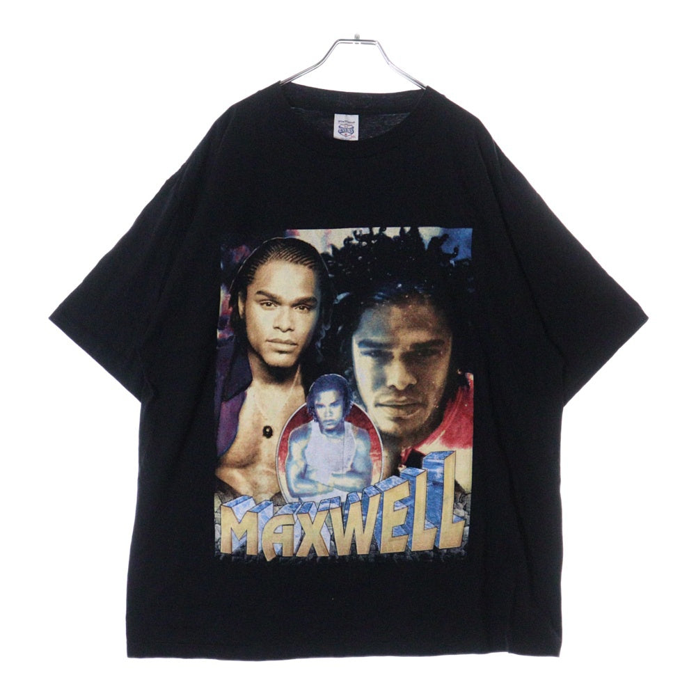 VINTAGE(ヴィンテージ) 90S VINTAGE MAX WELL FORTUNATE TEE ヴィンテージ マックスウェル フォーチュネイト 両面プリント クルーネック 半袖Tシャツ カットソー ブラック