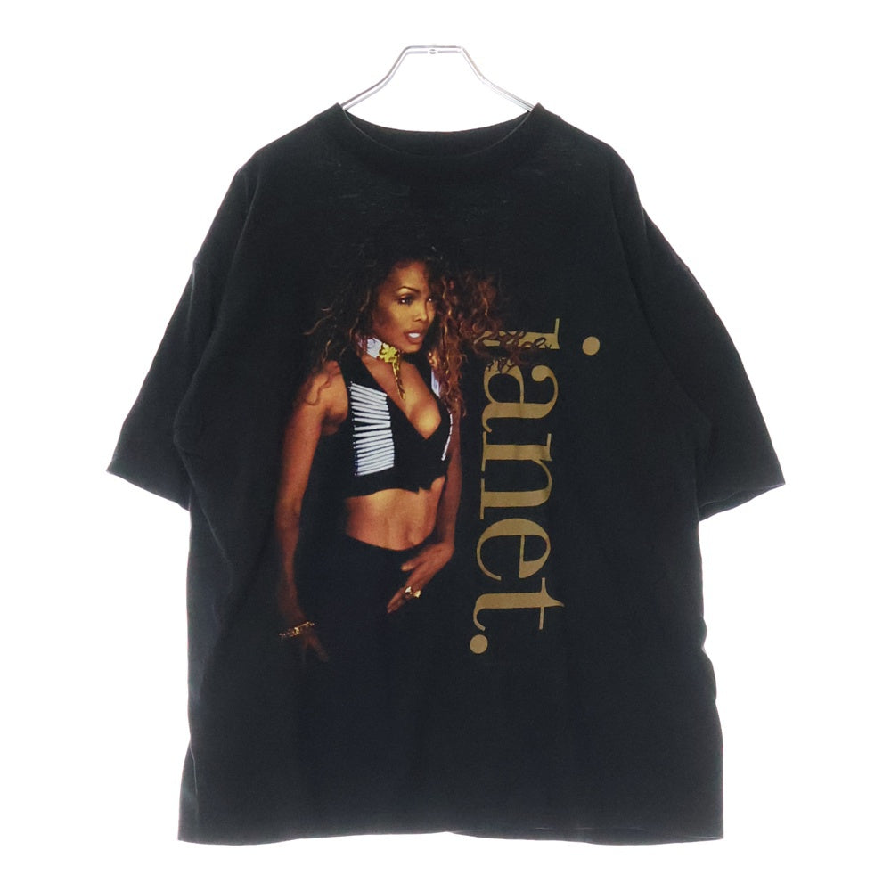 VINTAGE(ヴィンテージ) 90S VINTAGE JANET JACKSON WORLD TOUR TEE ヴィンテージ ジャネットジャクソン ワールドツアー 両面プリント クルーネック 半袖Tシャツ カットソー ブラック