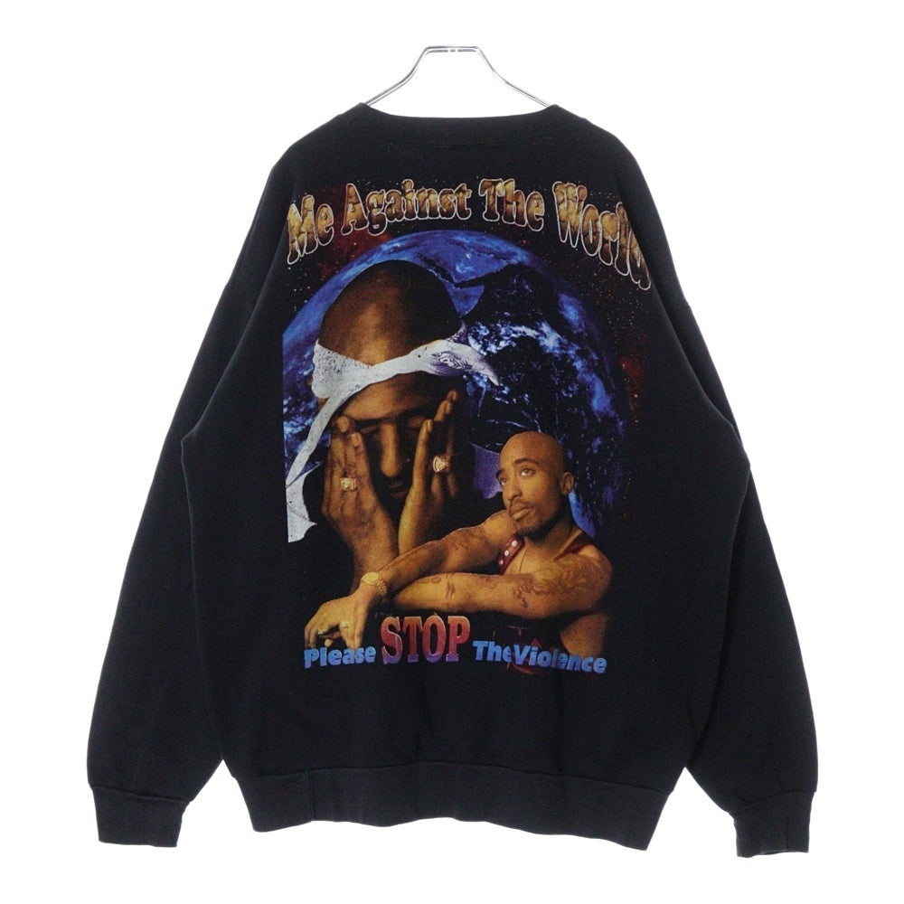 VINTAGE(ヴィンテージ) 90S VINTAGE 2PAC ALL EYES ON ME SWEATSHIRT ヴィンテージ 2パック オール アイズ オン ミー クルーネックプルオーバースウェットトレーナー ブラック