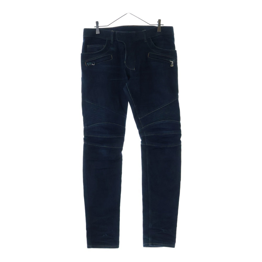 BALMAIN(バルマン) Biker Rigid Denim Pants バイカーリジット デニムパンツ インディゴ POHT551D204