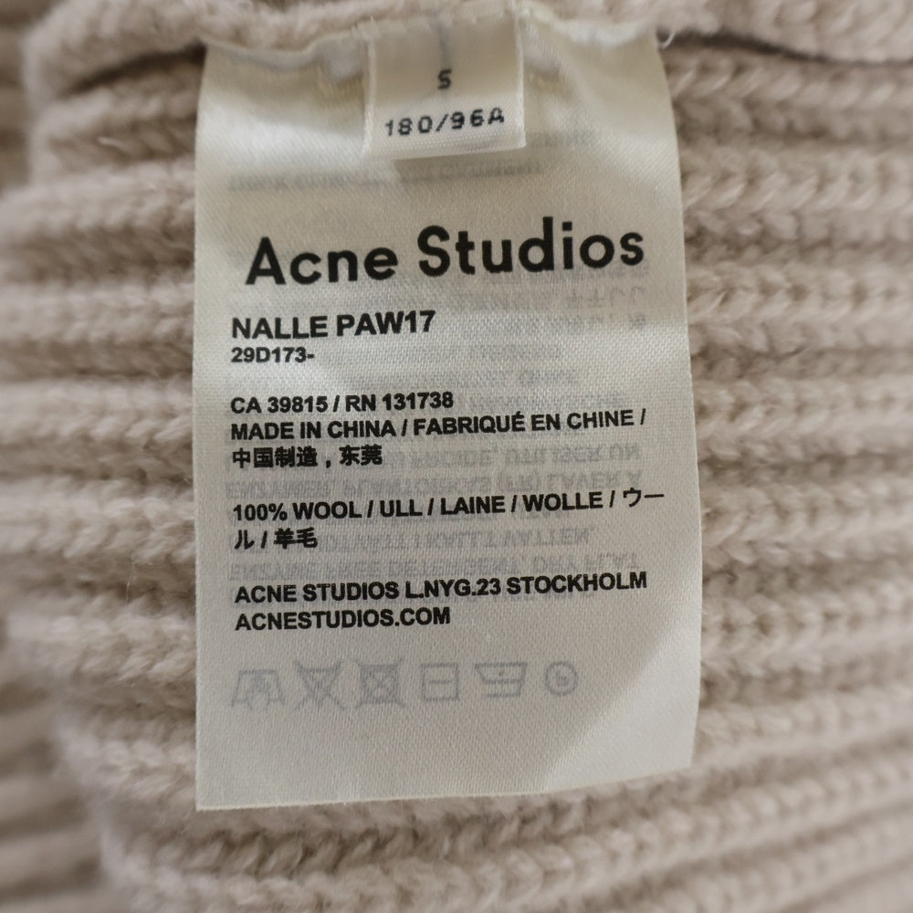 Acne Studios(アクネ ストゥディオズ) 17AW NALLE ハイネック ニット セーター ベージュ 29D173