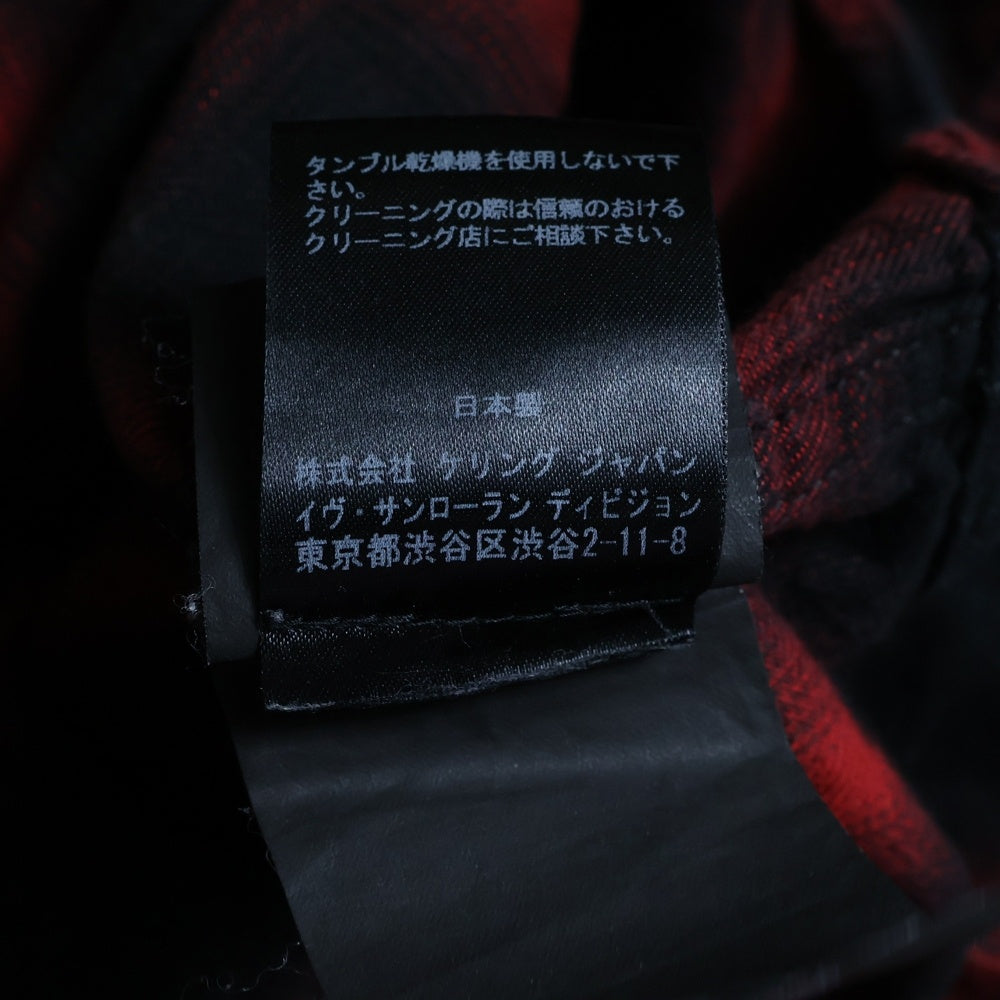 SAINT LAURENT PARIS(サンローランパリ) 15AW Plaid Western Shirt プレイド ウエスタン オンブレチェック 長袖 シャツ レッド 398063 Y9521
