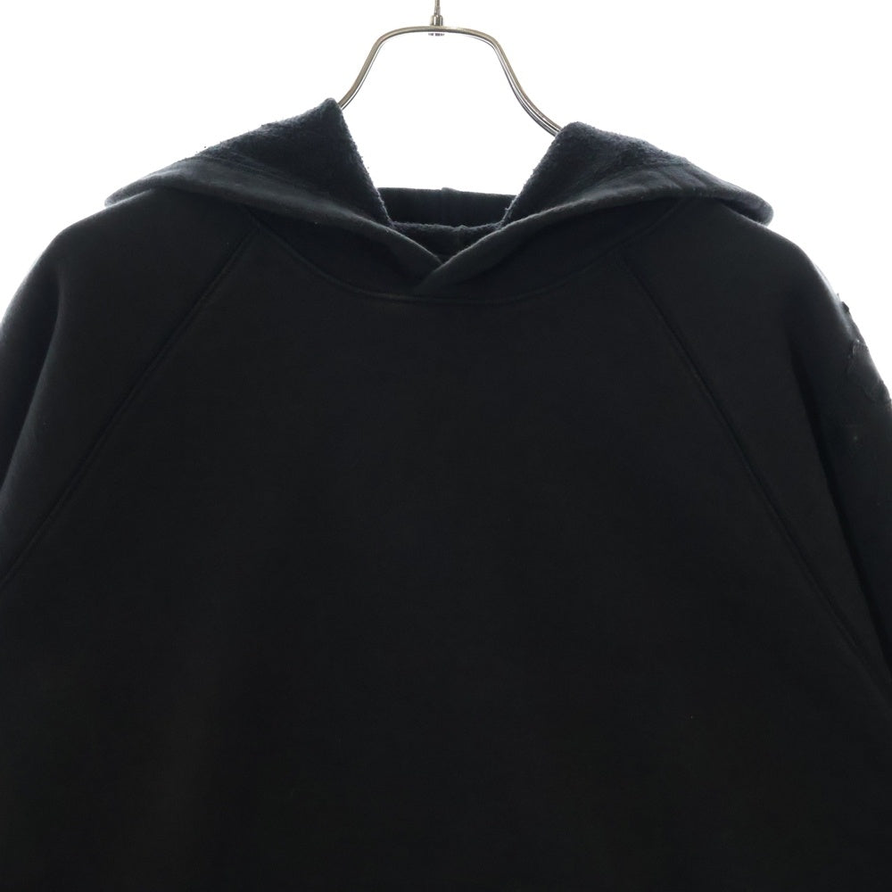 CHROME HEARTS(クロムハーツ) Y NOT HD PLVR GYN U PAPER JAM クロスパッチ付き スクロールラベル プルオーバースウェットパーカー ブラック