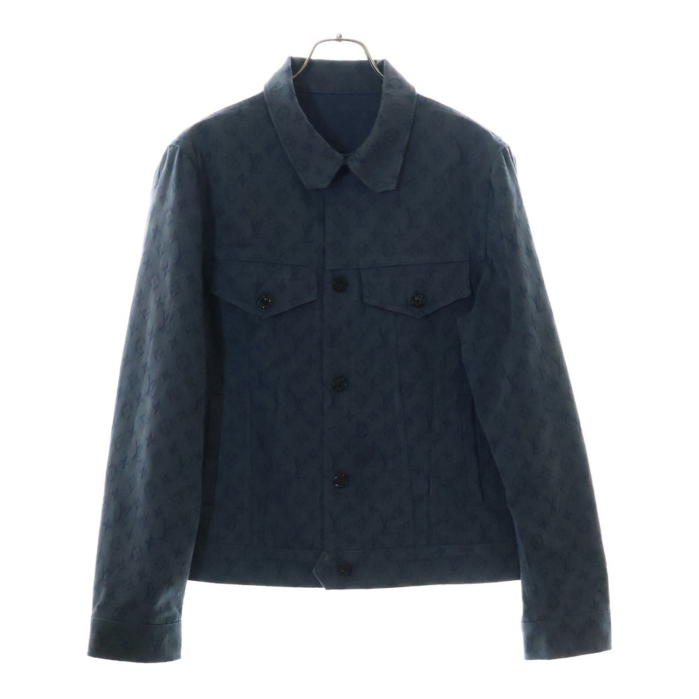 LOUIS VUITTON(ルイヴィトン) 19AW モノグラム総柄 デニムジャケット インディゴ RM192M QJQ HHA20W