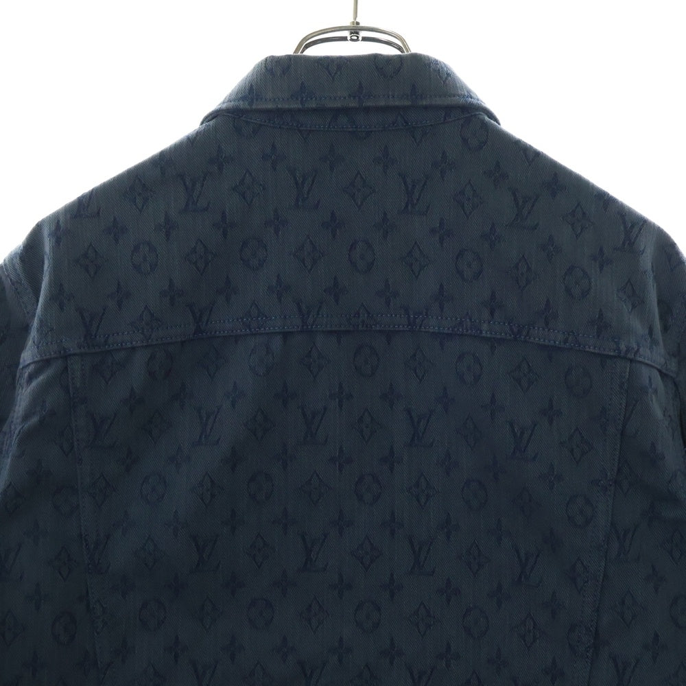 LOUIS VUITTON(ルイヴィトン) 19AW モノグラム総柄 デニムジャケット インディゴ RM192M QJQ HHA20W