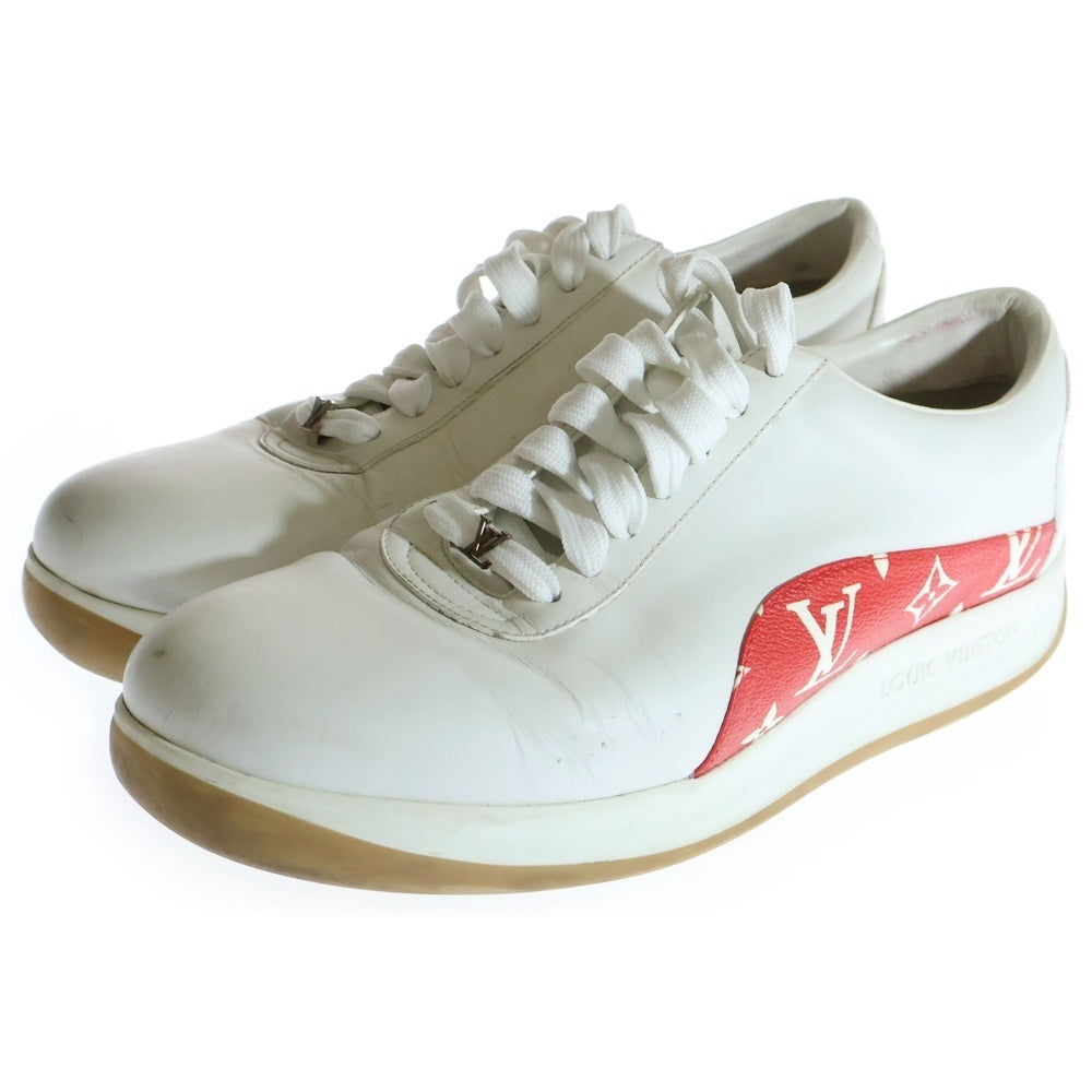 SUPREME(シュプリーム) 17AW ×LOUIS VUITTON LV SPORT SNEAKER ルイヴィトン スポーツスニーカー モノグラム レザーシューズ ホワイト/レッド CL0167