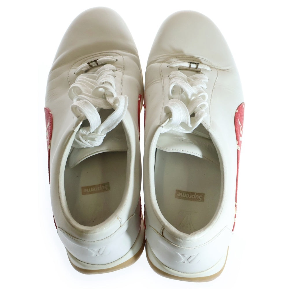 SUPREME(シュプリーム) 17AW ×LOUIS VUITTON LV SPORT SNEAKER ルイヴィトン スポーツスニーカー モノグラム レザーシューズ ホワイト/レッド CL0167