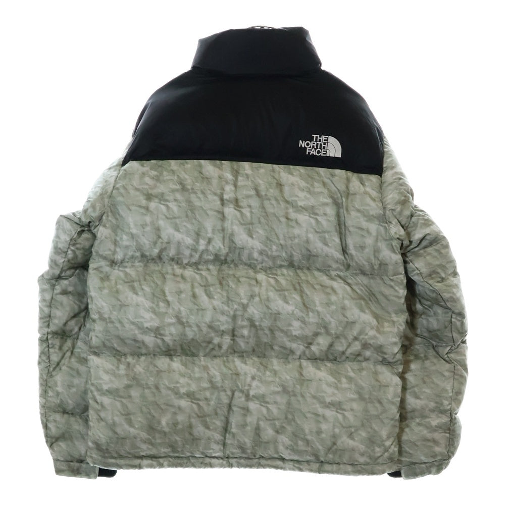 SUPREME(シュプリーム) 19AW ×THE NORTH FACE Paper Print Nuptse Jacket ND91806I ザ ノースフェイス ペーパープリント ヌプシ ナイロン ダウンジャケット ブラック/グレー