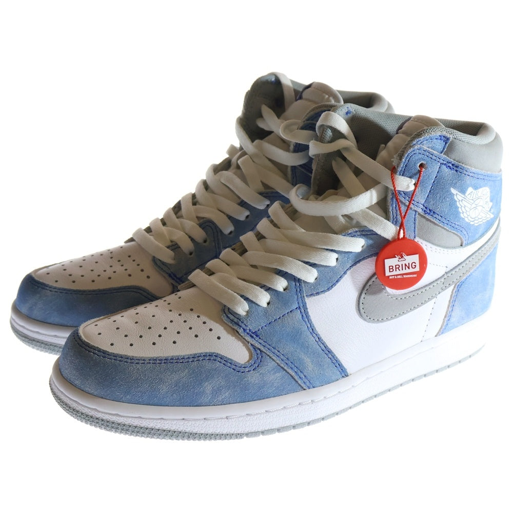 NIKE(ナイキ) AIR JORDAN 1 Hyper Royal エアジョーダン 1 ハイパーロイヤル ハイカットスニーカー ホワイト/ブルー US9/27cm 555088-402
