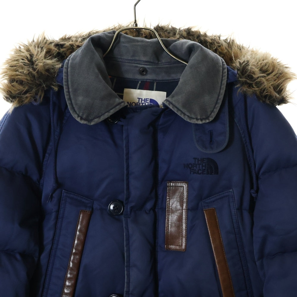 JUNYA WATANABE COMME des GARCONS(ジュンヤワタナベ コムデギャルソン) 11AW AD2011 ×THE NORTH FACE ザ ノースフェイス レザー切替 N-3Bタイプ ダウンジャケット WH-J913