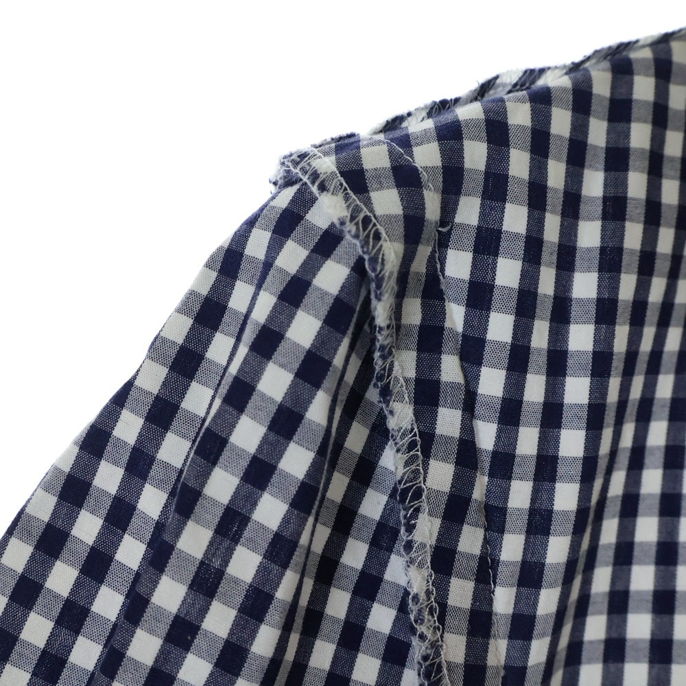 COMME des GARCONS HOMME(コムデギャルソンオム) 07SS AD2006 3B ギンガムチェック コットン ノッチドラペル テーラードジャケット ネイビー/ホワイト HS-J123
