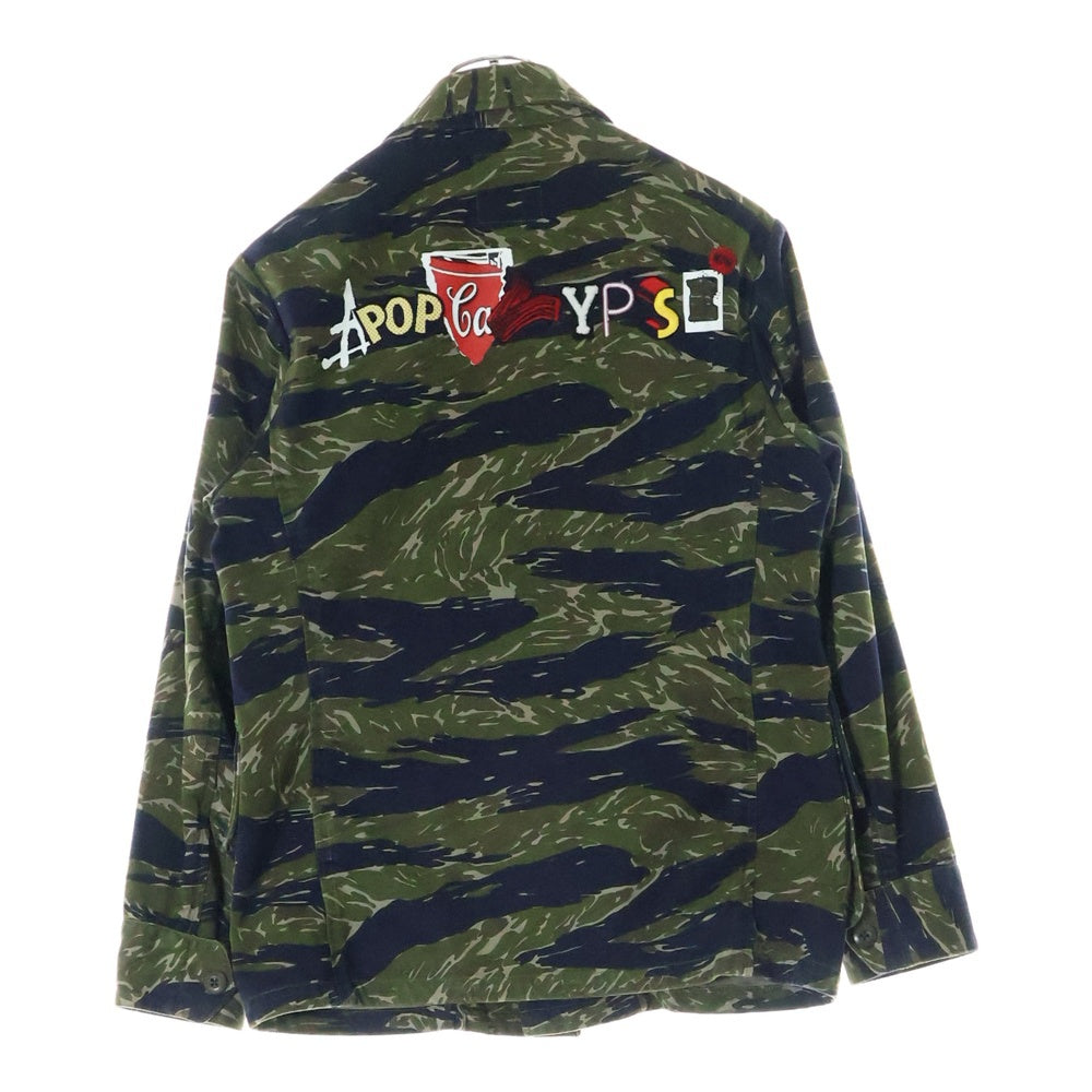 Sync.(シンク) ×D FACE FATIGUE JACKET APOPcalypse NOW ディーフェイス アポップカリプスナウ バックロゴ タイガーカモ ファティーグジャケット カーキ