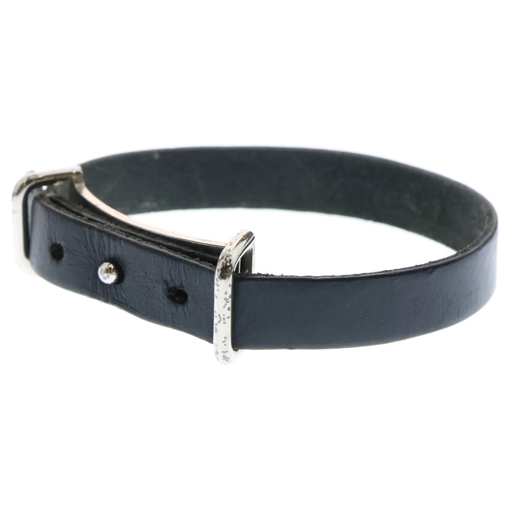 HERMES(エルメス) アピ1 レザー ブレスレット ブラック