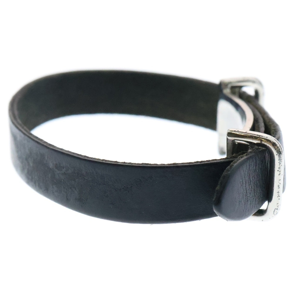 HERMES(エルメス) アピ1 レザー ブレスレット ブラック