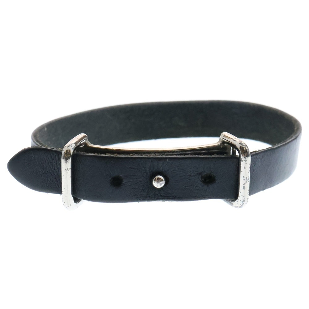 HERMES(エルメス) アピ1 レザー ブレスレット ブラック